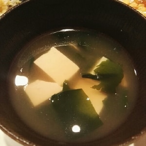 わかめ&豆腐の納豆味噌汁